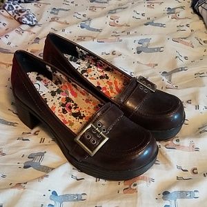 Dressy Brown Chunky Heels